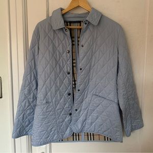 Vintage Burberry Quilted Jacket, Light Blue